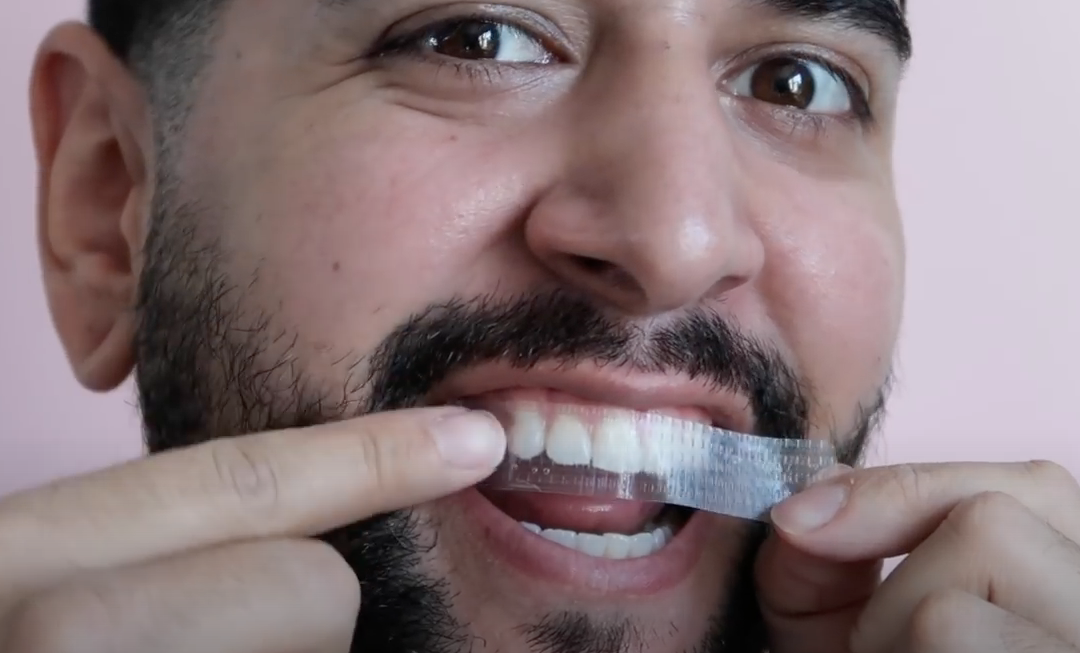 How do teeth whitening strips differ from in-chair teeth whitening treatments?